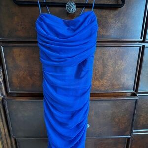 Princess Polly Blue Ruched Bodycon Mini Dress